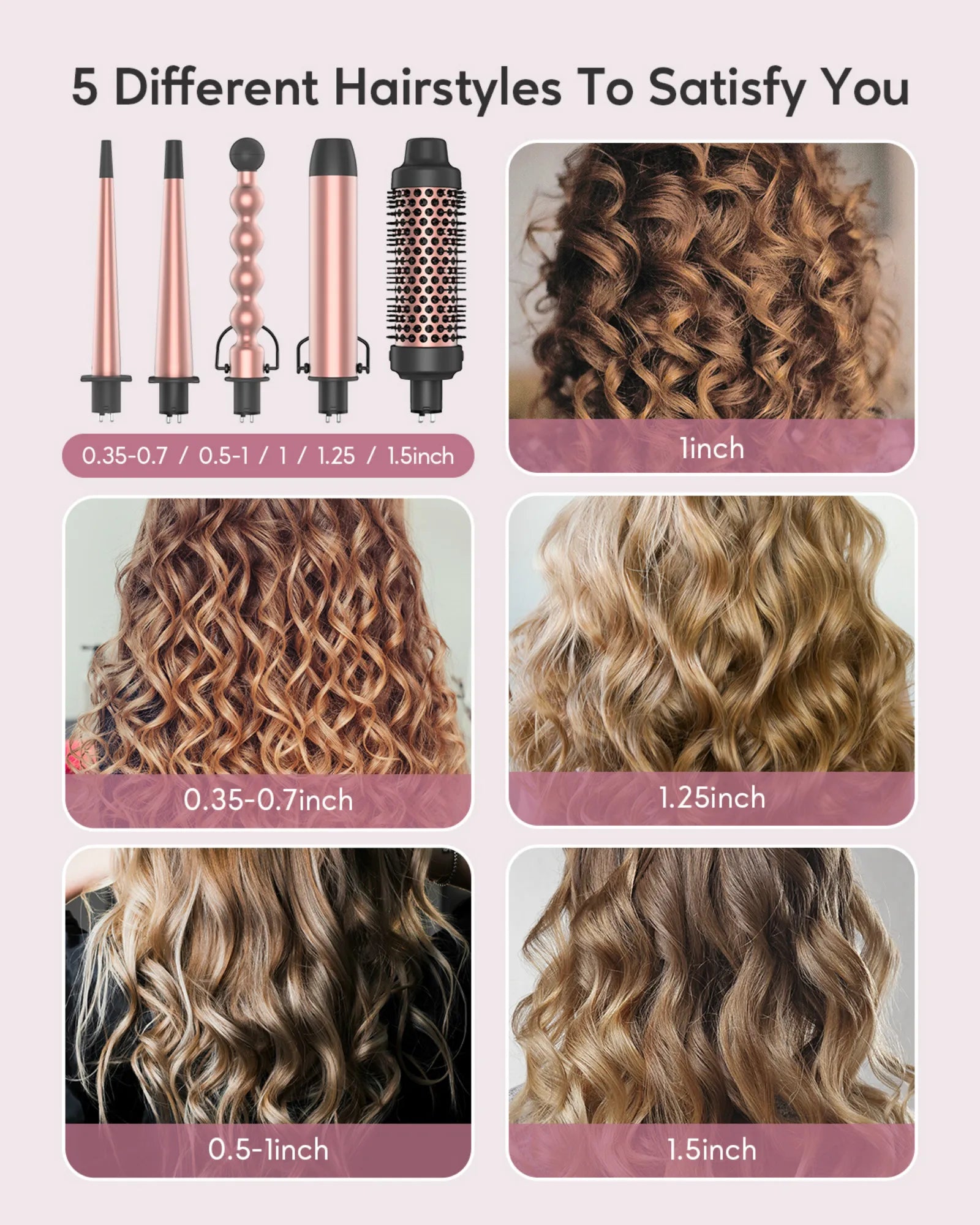 Professional Curling Iron 5-in-1 Hair Tools