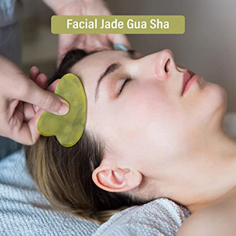 Natural Jade Roller Gua Sha Massage Set