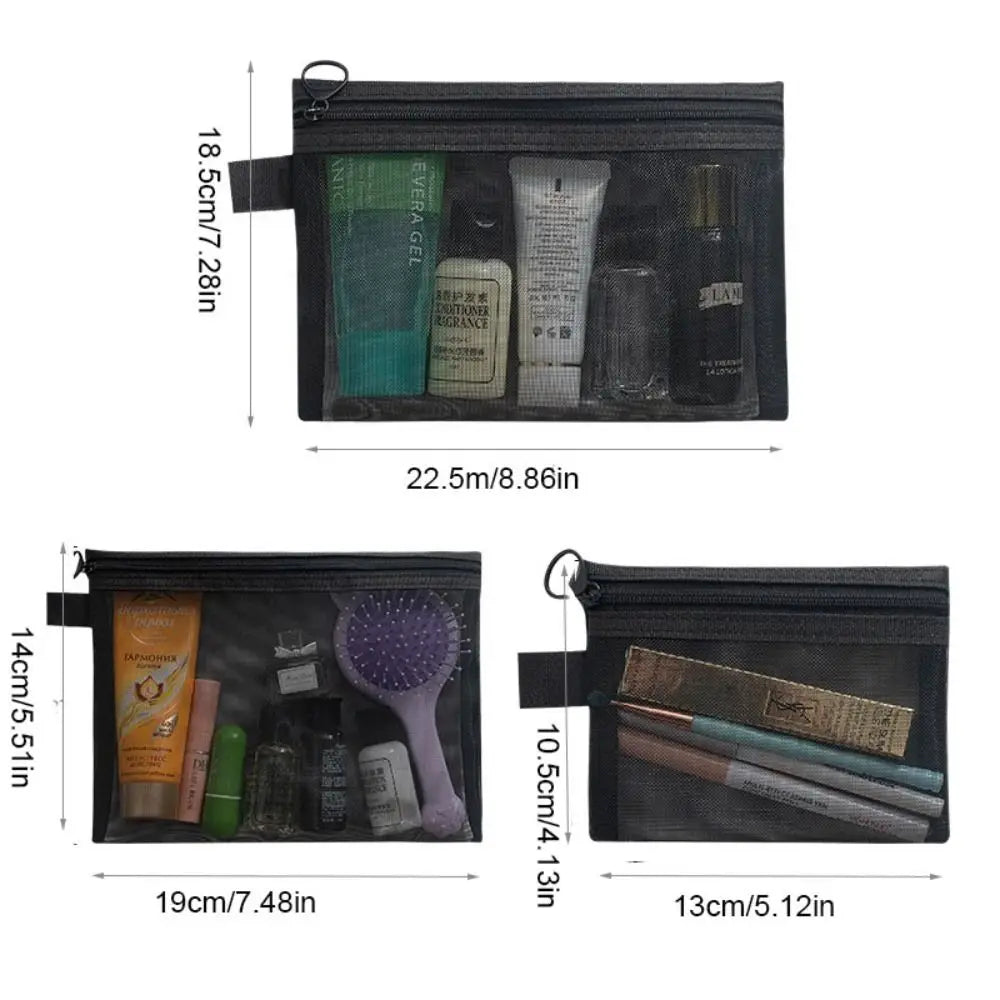 Large Mesh Cosmetic Bag