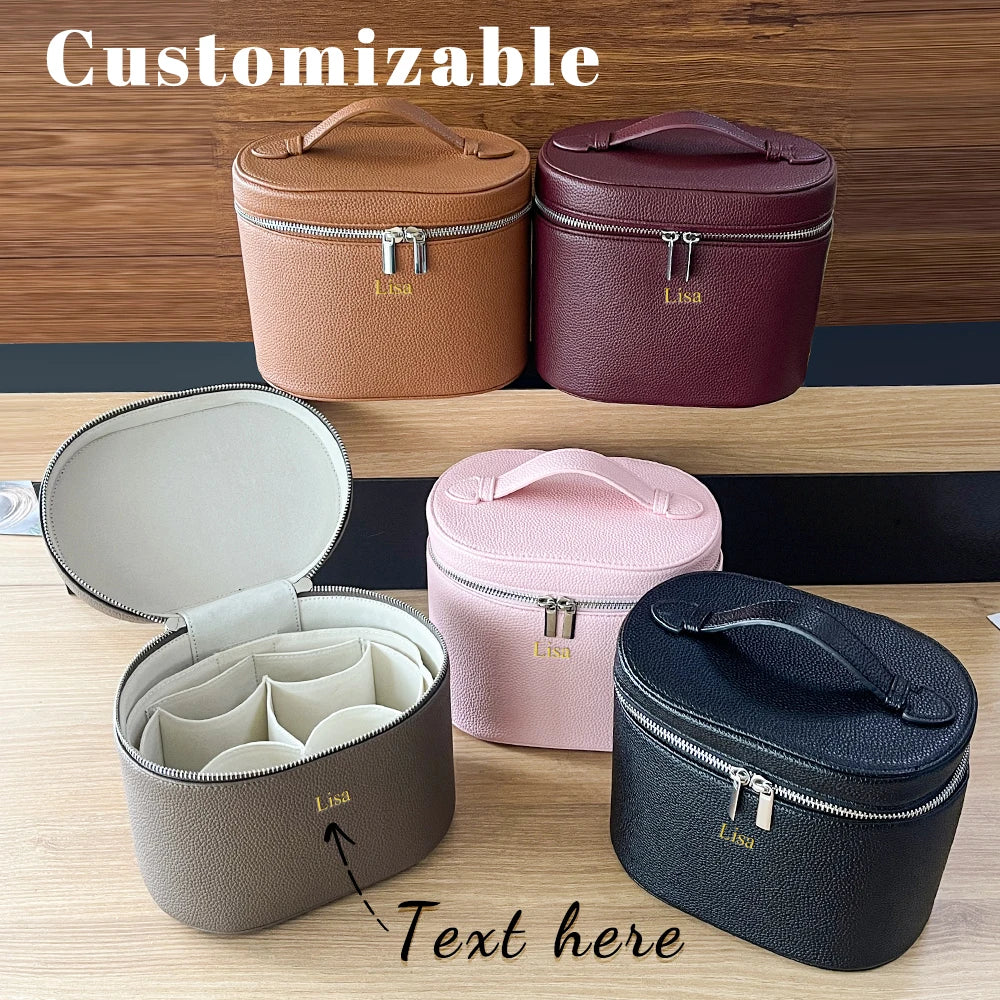 Large Capacity Leather Cosmetic Box