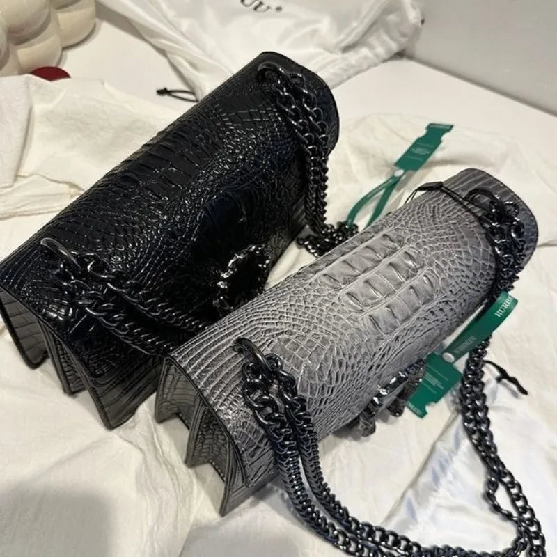 Crocodile Pattern Handbag