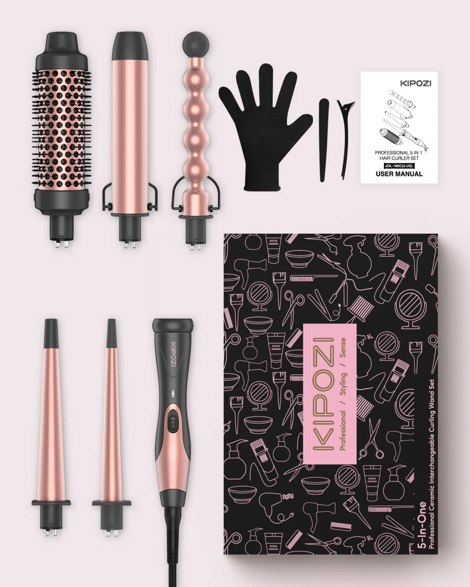 Professional Curling Iron 5-in-1 Hair Tools