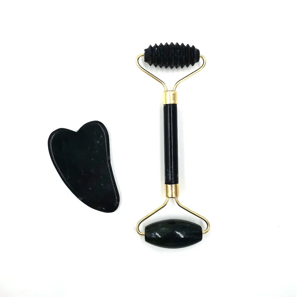 Obsidian Jade Roller Massager | Facial Skin Care Tools