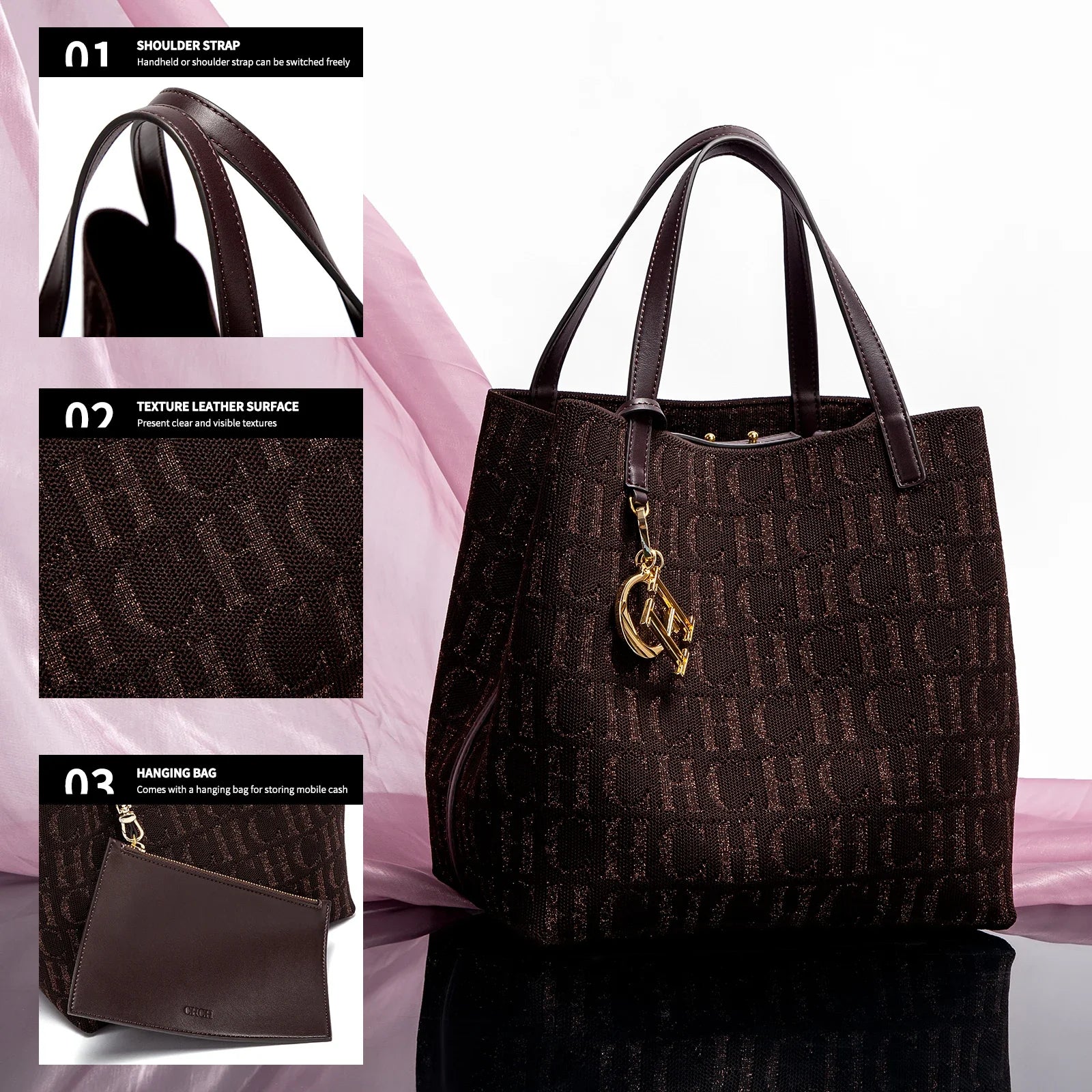 Letter Design Fashion Handbag