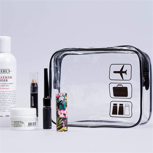 1pc Clear Toiletry TSA Approved Travel Bag Travel Carry On, Airport Aviation Accessories Compliant Bag, Quart Size Women's and M