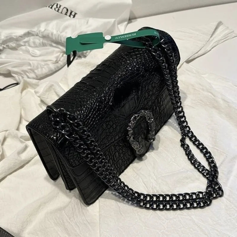 Crocodile Pattern Handbag