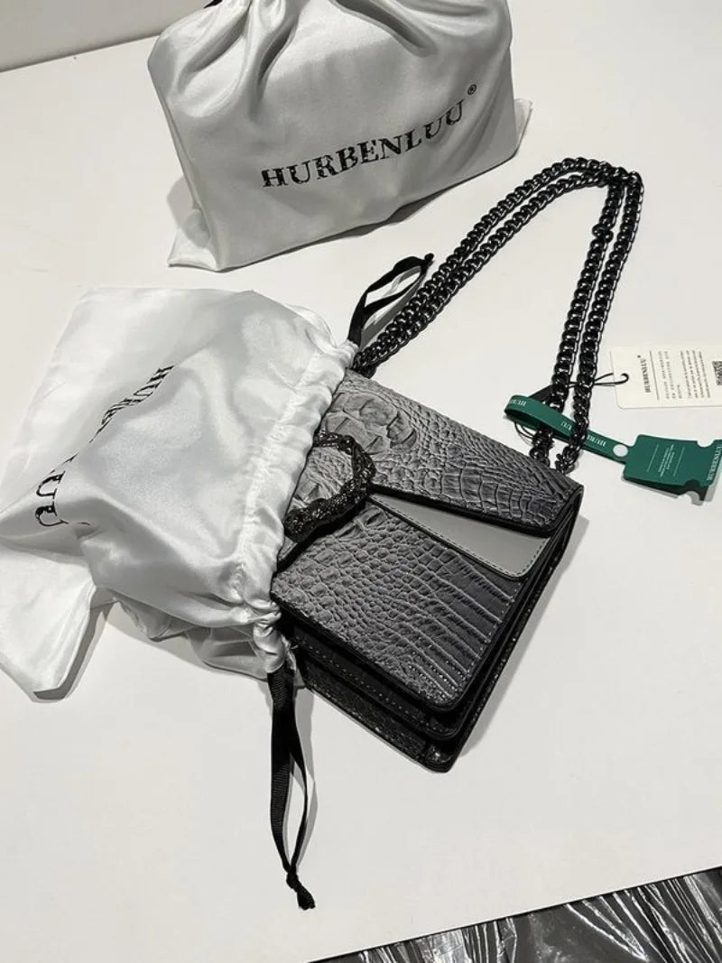 Crocodile Pattern Handbag