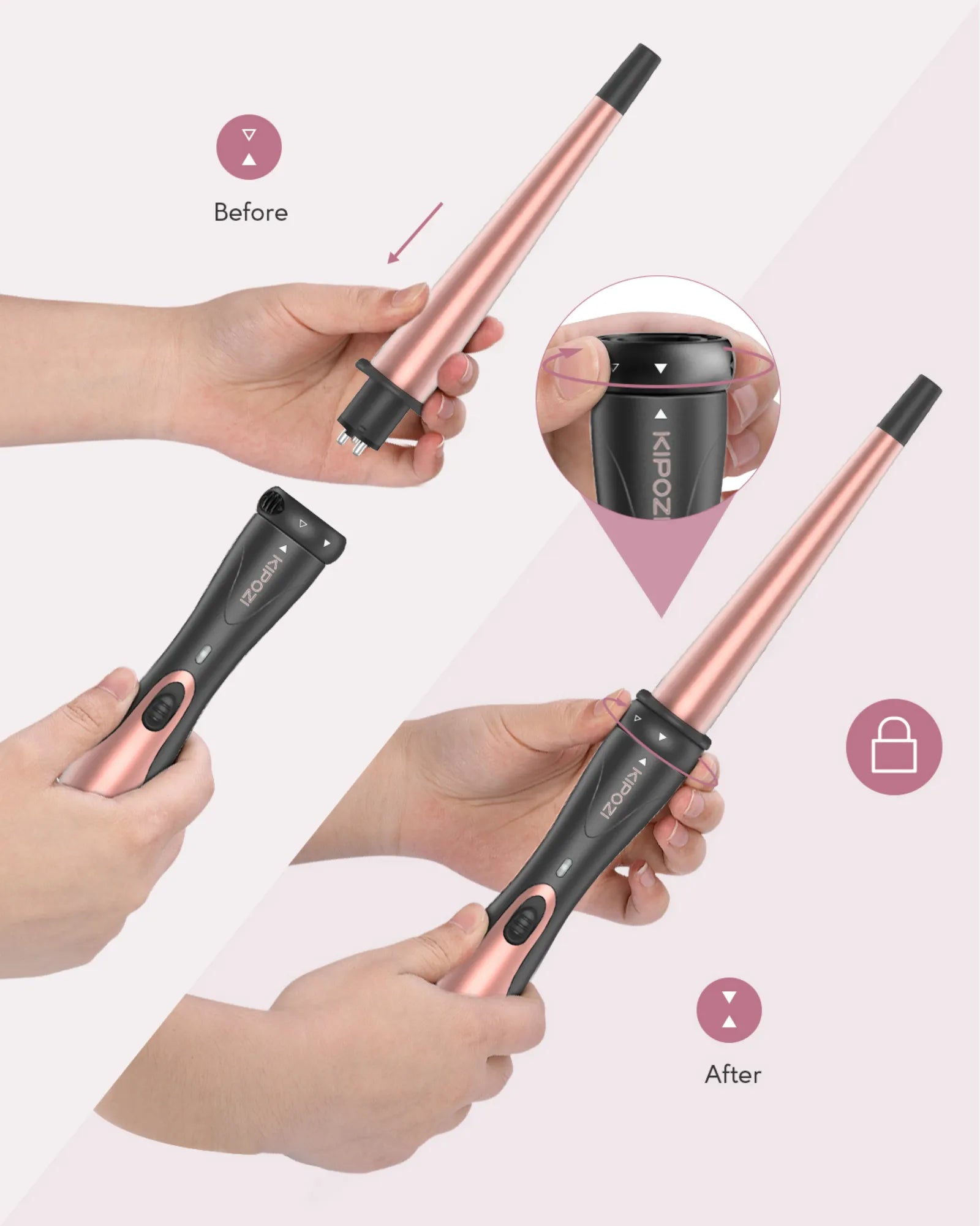 Professional Curling Iron 5-in-1 Hair Tools