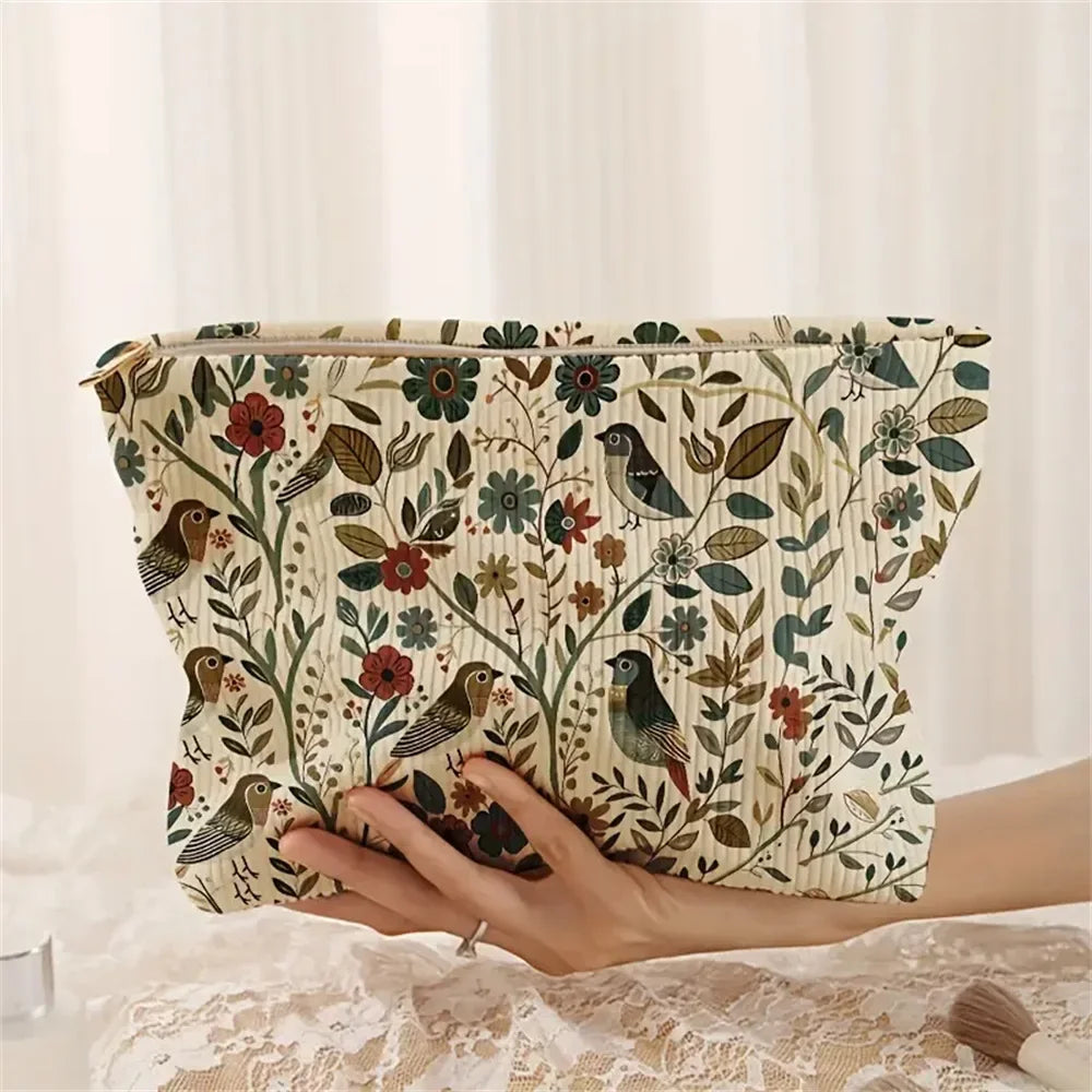Corduroy Cosmetic Storage Bag