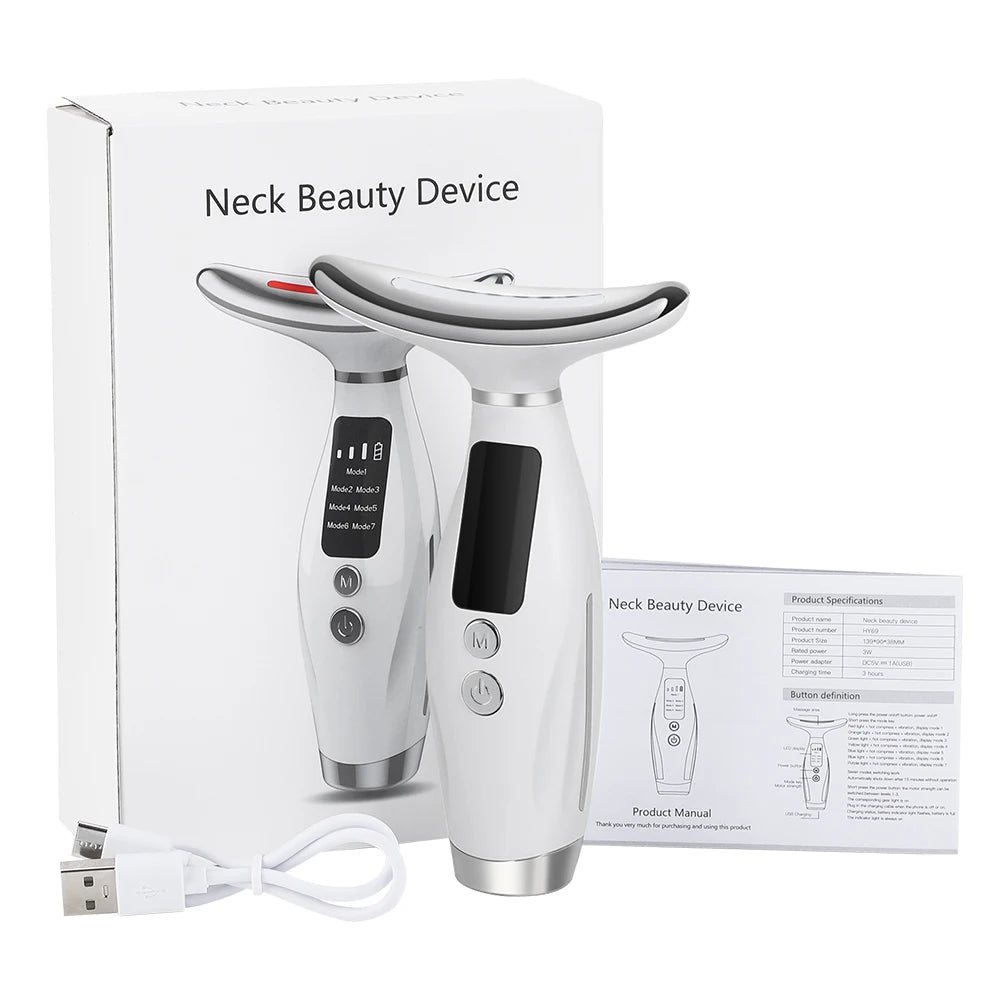 Neck Face Lifting Massager | 7 Colors LED Photon Therapy